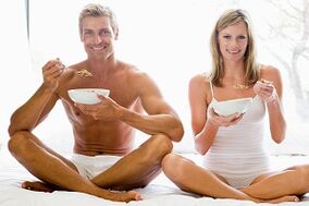 ételek fogyasztása a potencia növelése érdekében